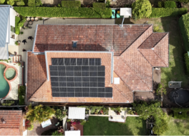 Trinasolar's solar modules installed on a modern residential rooftop in Australia.
