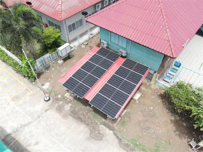 Solar modules on a child development center in Thailand